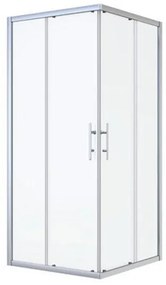 Nemo Start Profi douchecabine - 77x77x195cm - vierkant - 2 schuifdeuren - helder veiligheidsglas 5mm- chroom LXC80G
