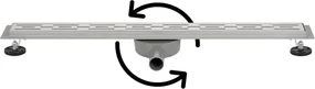 Saqu Twist Drain complete douchegoot inclusief rooster 80cm rvs