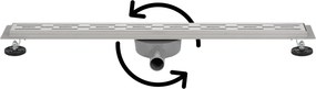 Saqu Twist Drain complete douchegoot inclusief rooster 80cm RVS