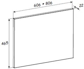 Comad Adele White FSC wastafel toppaneel 60cm wit mat