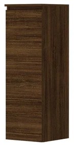 INK Badkamerkast - 35x37x106cm - 1 deur - links en rechtsdraaiend - greeploos - houten keerlijst - MFC Koper eiken 1257420