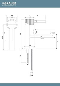 Brauer Stripe wastafelkraan model A met ColdStart chroom