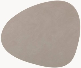 Leren placemats Nupo in organische vorm, 4-delig