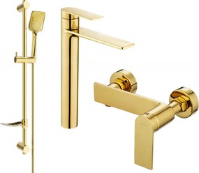 Mexen Zero DF62 douche set, goud - 71114DF62-50