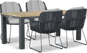 Tuinset 4 personen 180 cm Rope Grijs Domani Furniture Trivento/Veneto