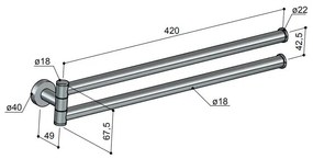 Hotbath Cobber Handdoekrek Draaibaar Geborsteld Messing PVD CBA15