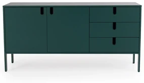 Tenzo Uno Modern Dressoir Met Lades Groen - 171x46x86cm.