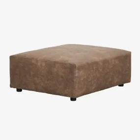 Poef (105x85 Cm) Voor Modulaire Bank Bruna Bruin Koffie Suède - Sklum