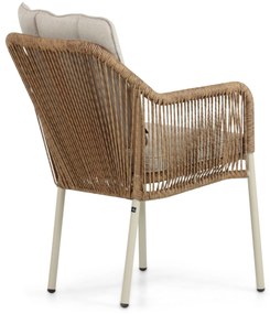 Tuinset 6 personen 240 cm Aluminium/Rope Taupe De Laan Projects
