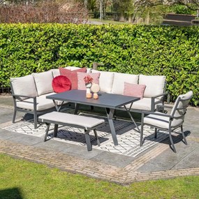 Garden Impressions Senja lounge dining set 3-delig links - desert sand