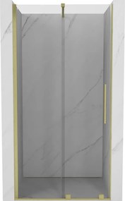 Mexen Velar schuifbare douchedeur 110 cm, transparant, goud geborsteld - 871-110-000-01-55