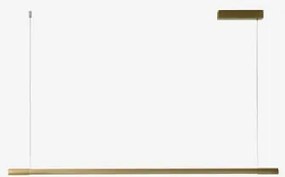 Led Lineaire Hanglamp 120 Cm Met Indirect Licht In Aluminium Lirela Geborsteld Goud - Sklum