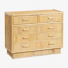 Leiremy 100x40 Cm Rotan Ladekast Bruin Natuurlijk - Sklum