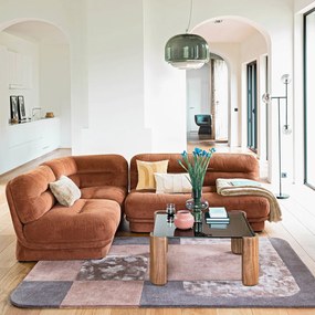 Fauteuil, ribfluweel, 2-zits, voor modulaire bank, JONAS