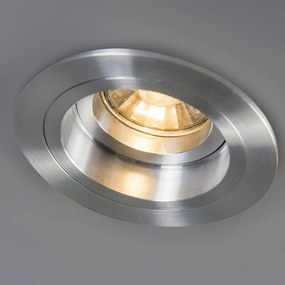 Set van 6 Inbouwspot rond aluminium draai- en kantelbaar - Chuck GU10 Binnenverlichting Lamp