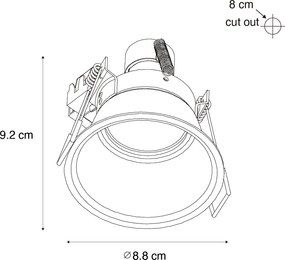 Smart inbouwspot wit IP44 incl. Wifi GU10 50mm - Dept
