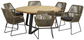 4 Seasons Ramblas tuinstoel + Taste Basso tuintafel 160 cm. rond