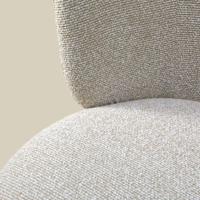 Eiken Eetkamerstoel Met Ronde Rug Creme