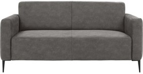 Goossens Key West grijs, micro leer, 2,5-zits, modern design