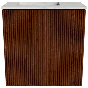 Mondiaz Joya DLux 40cm toiletmeubel ruby met wastafel faye links zonder kraangat opalo