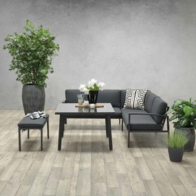 Garden Impressions Tropea lounge dining set 5-delig - donker grijs