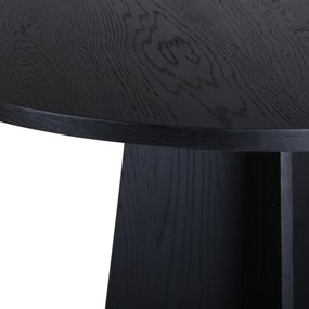 Ronde Eettafel Met Kruisvoet Zwart - 110 X 110cm.