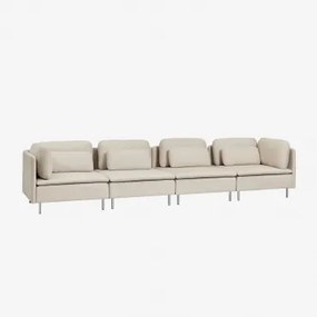 Oriol Modulaire 4-delige Bank Stof Crème Beige - Sklum