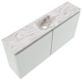 Mondiaz Ture DLux toiletmeubel 100cm greey met wastafel glace midden met kraangat