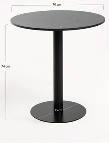 Tafel Firro Rond 70cm Zwart