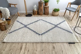 Tapijt BERBER MEKNES B5910 crème / grijskleuringrand ,  Barber , marokkaanse shaggy