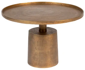 Ronde Salontafel Van Aluminium Messing - 60 X 60cm.