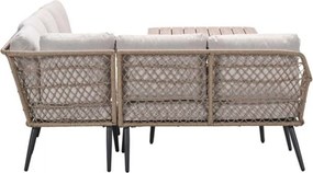 Garden Impressions Kalibo hoek lounge dining set 4-delig - donker grijs