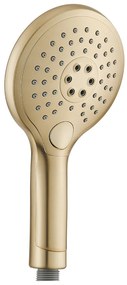 Saniclear Brass glijstangset met 2 standen handdouche geborsteld messing - mat goud