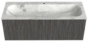 Mondiaz Kurve-dlux 120cm badmeubel shadow met 1 lade en wastafel big large midden 1 kraangat opalo