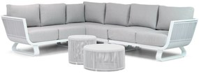 Hoek loungeset 6 personen Aluminium/rope Wit  Santika Furniture Santika Corniche