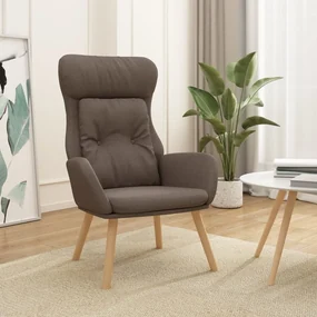 vidaXL Relaxstoel stof taupe