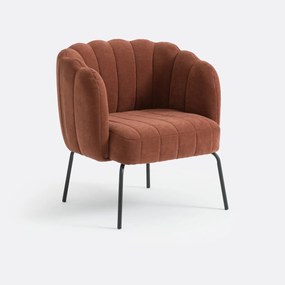 Lage fluwelen fauteuil Douna