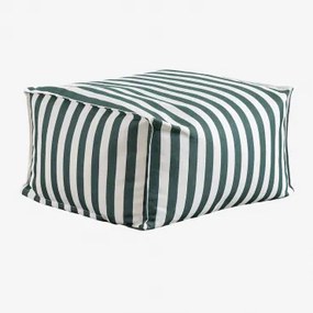 Rechthoekige Tuinpoef 75x65 Cm In Sandel-stof Jungle Groen - Sklum