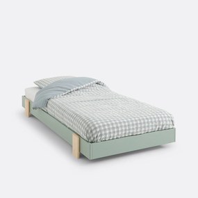 Bed met boxspring, stapelbaar, massief grenen, PYLA