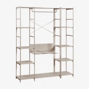 Open Modulair 2-delig Kast Met Elviah Ijzeren Plank Moka Bruin - Sklum