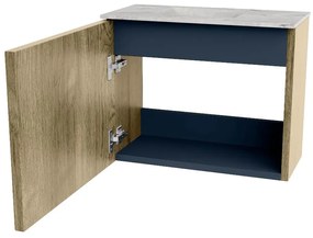 Mondiaz Joya DLux 50cm toiletmeubel dusk met wastafel faye links 1 kraangat glace