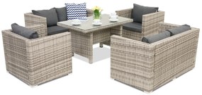 Roma Apetito 6 Tuinpunt technorattan tuinmeubelen grijs