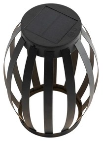 Buiten tafellamp zwart 3-staps dimbaar solar en oplaadbaar - Sheldon