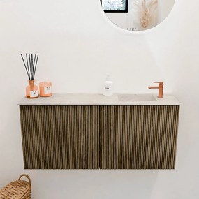 Mondiaz Joya DLux 90cm toiletmeubel dusk met wastafel faye rechts 1 kraangat ostra