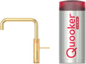 Quooker Fusion square met COMBI+ boiler 3-in-1 kokend water kraan Goud Goud