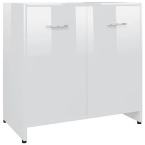 vidaXL Badkamerkast 60x33x61 cm spaanplaat hoogglans wit