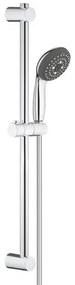 GROHE Vitalo Start 100 glijstangset - 60cm - ronde handdouche - 3 straalsoorten - gladde doucheslang - chroom/zwart 26032000
