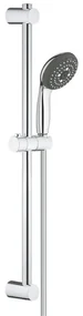 GROHE Vitalo Start 100 glijstangset - 60cm - ronde handdouche - 3 straalsoorten - gladde doucheslang - chroom/zwart 26032000