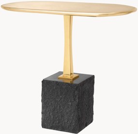 Ovale bijzettafel Kayan op granieten voet