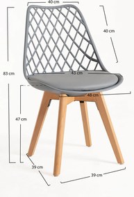 Set 4 Mima Stoelen